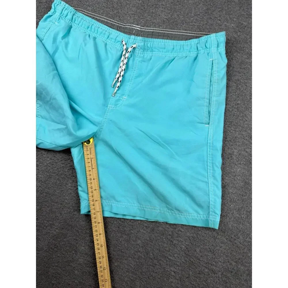 Men's Aqua Blue Swim Trunks with Mesh‎ Lining Size Medium